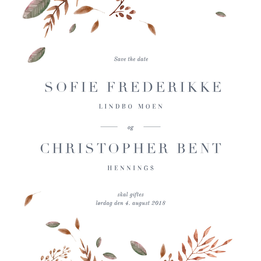 Efterår/Vinter - Sofie Frederikke og Christopher Efterår